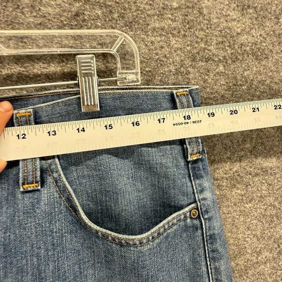 Carhartt Jeans Men 36*32 Blue Denim Medium Wash Mid Rise Straight Pockets - Picture 3 of 9